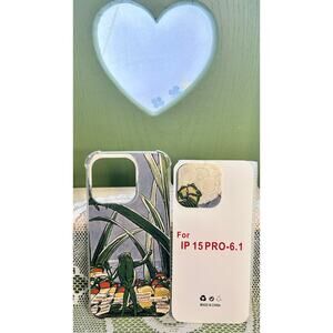 Vintage Frogs and Full Moon Case Compatible with iPhone 15 Pro